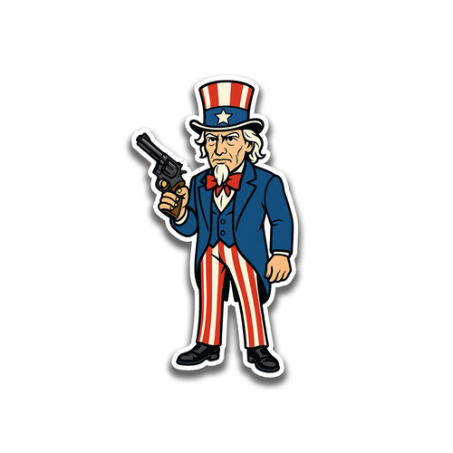 Uncle sam sticker inch vinyl - sticker, 4